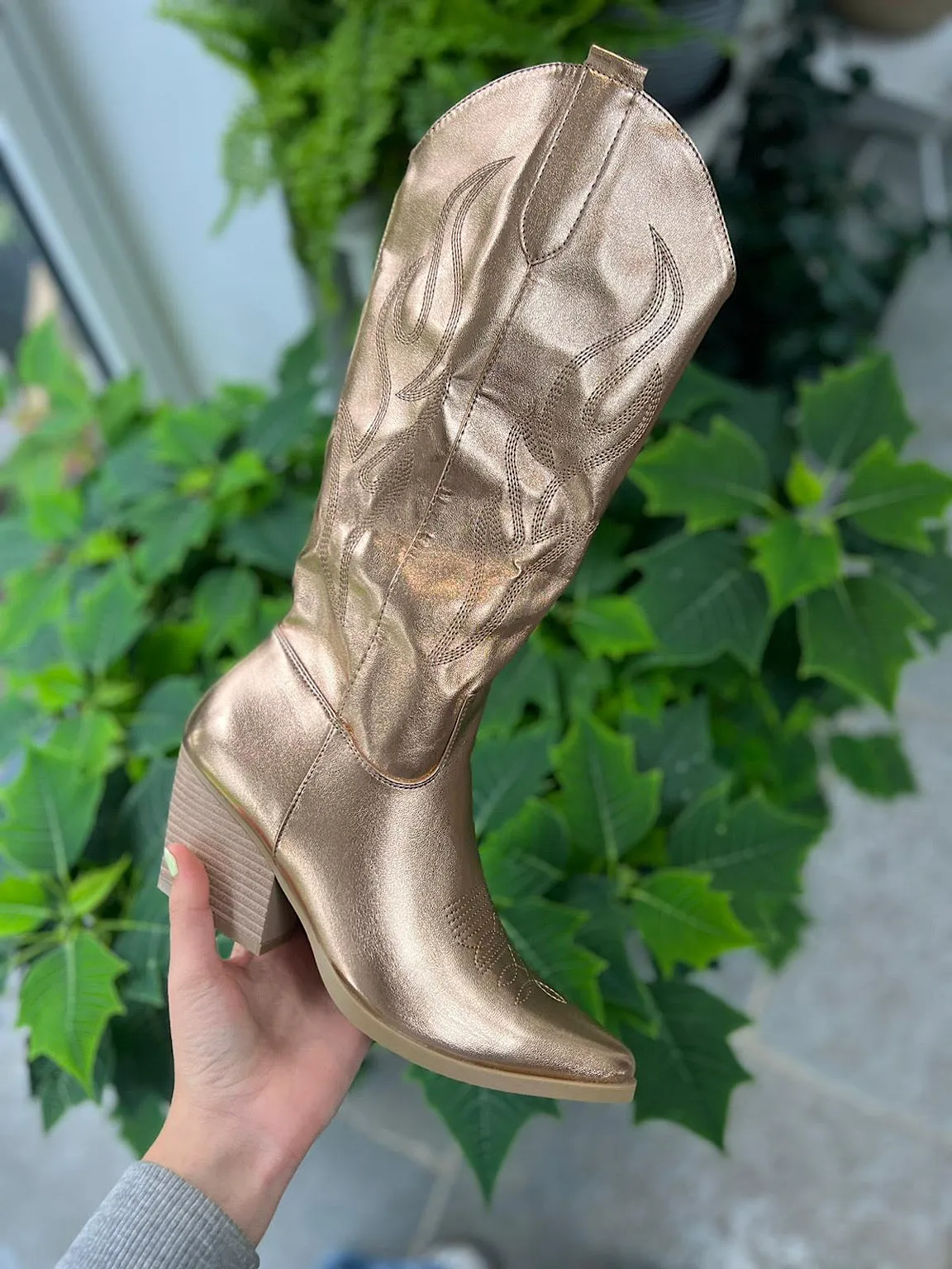 3/4 Western Metallic Boots