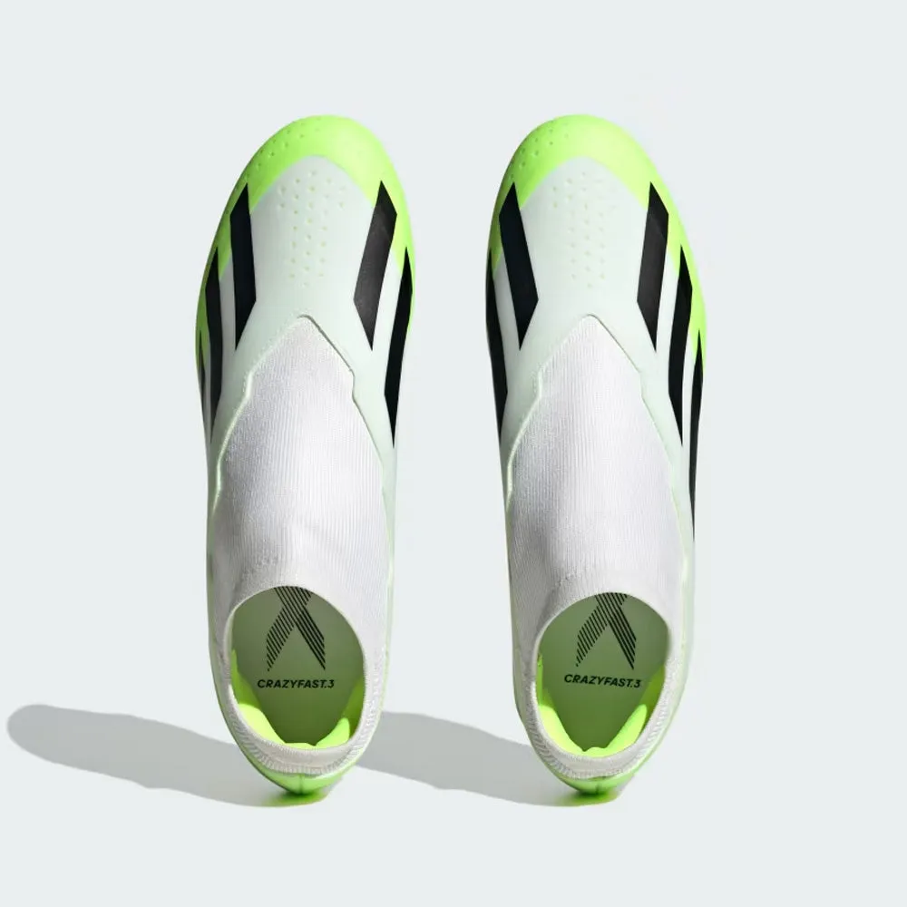 Adidas X Crazyfast.3 LL FG Football Boots (White/Black/Lucid Lemon)