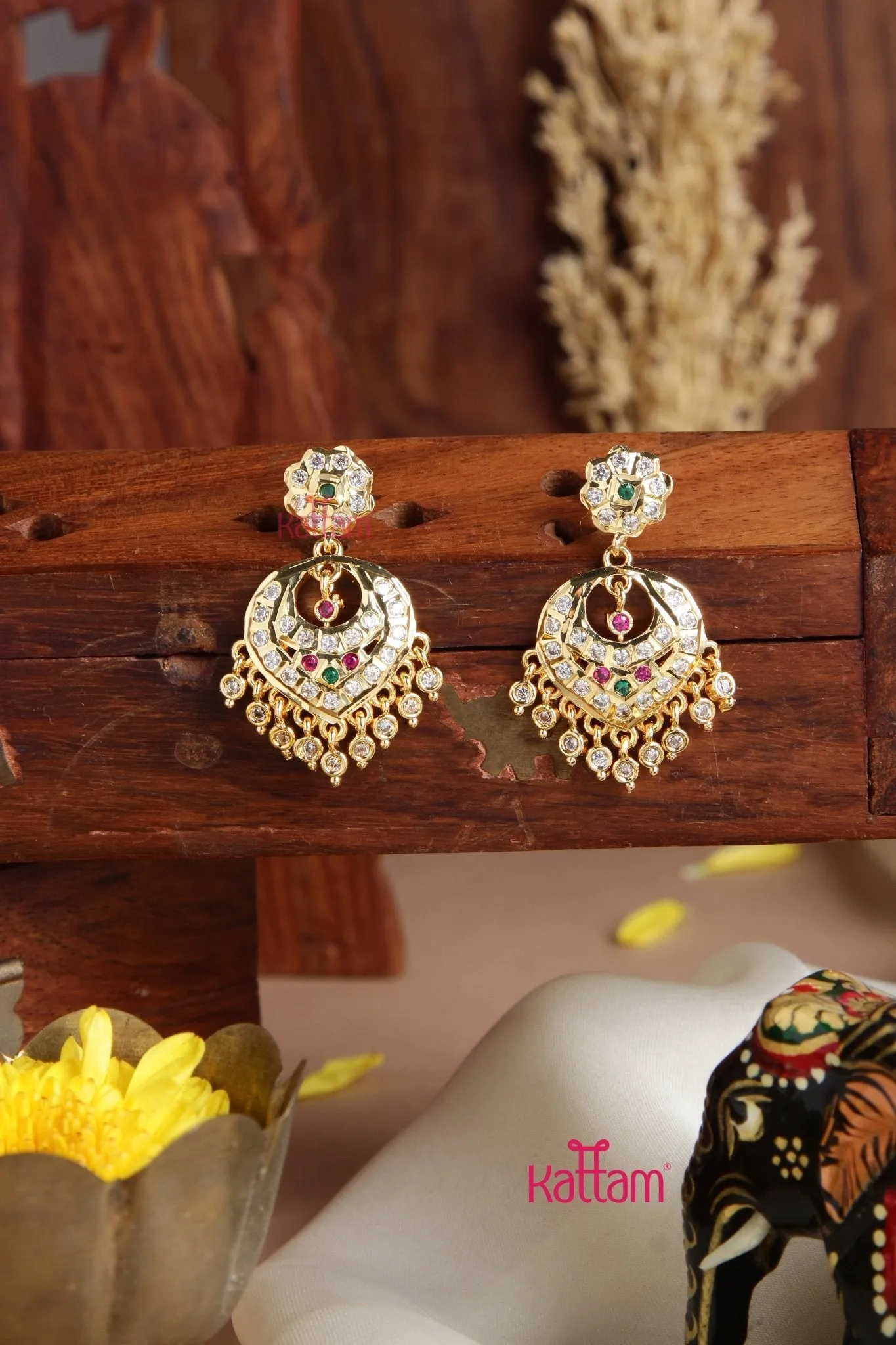 Akshara - Goldtone Gati Multi Earring