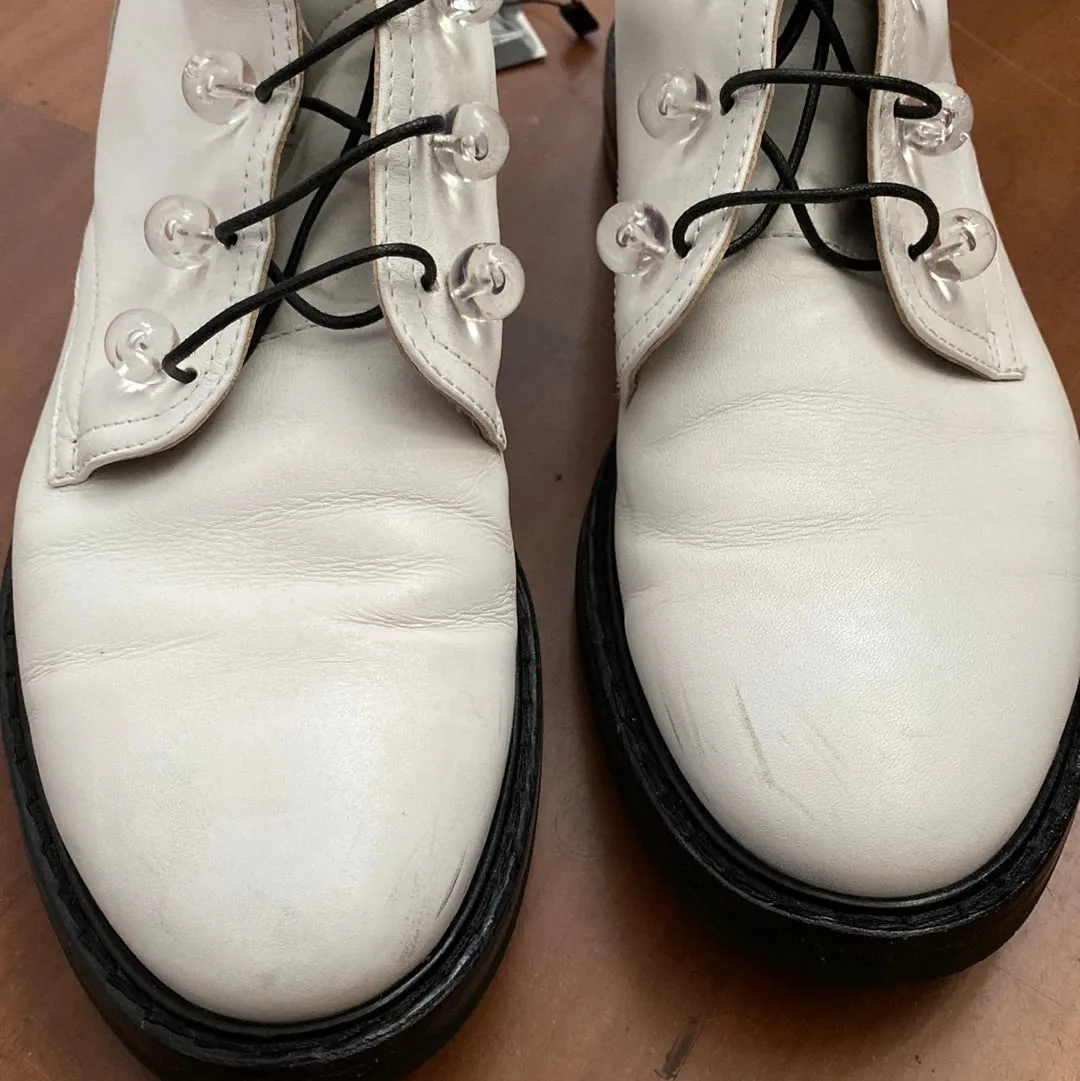 Atillio Giusti Leombruni White Combat Boots