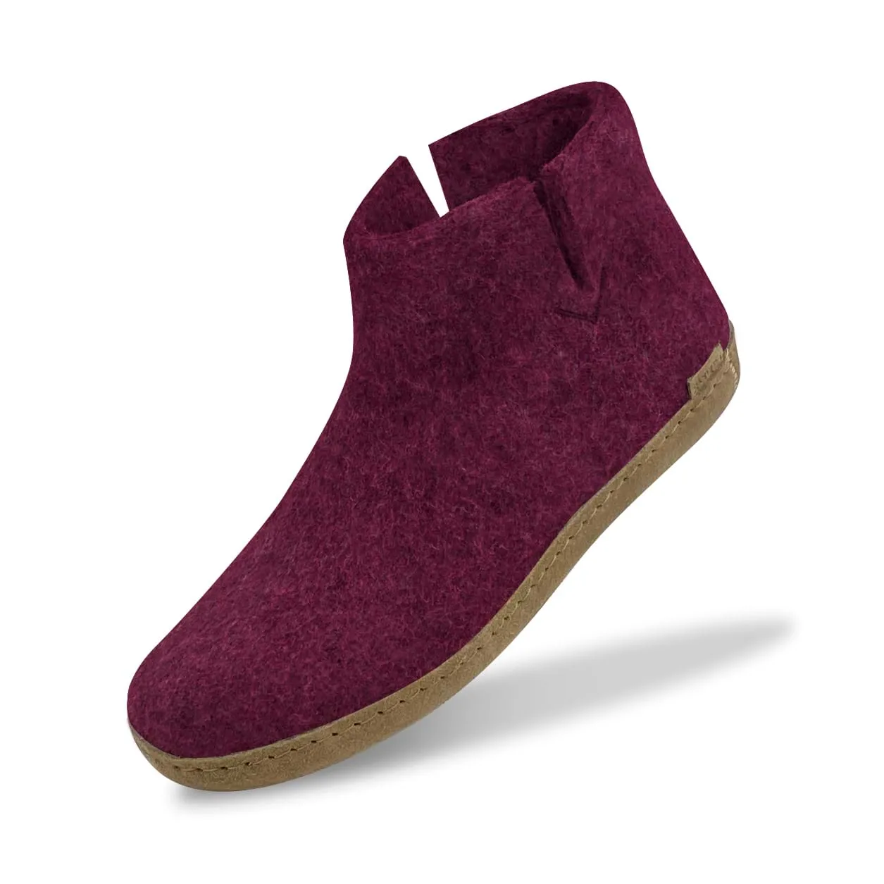 Boot with leather sole - Cranberry