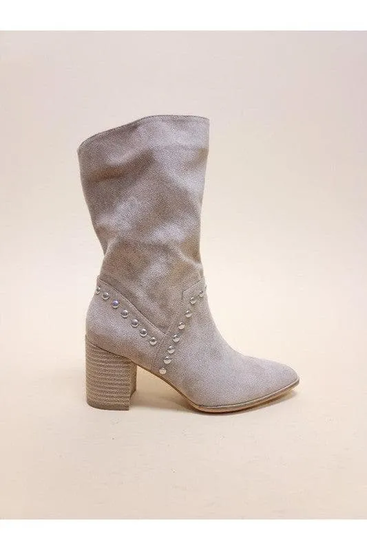 BRIGITTA Studded Booties, 3 Colors