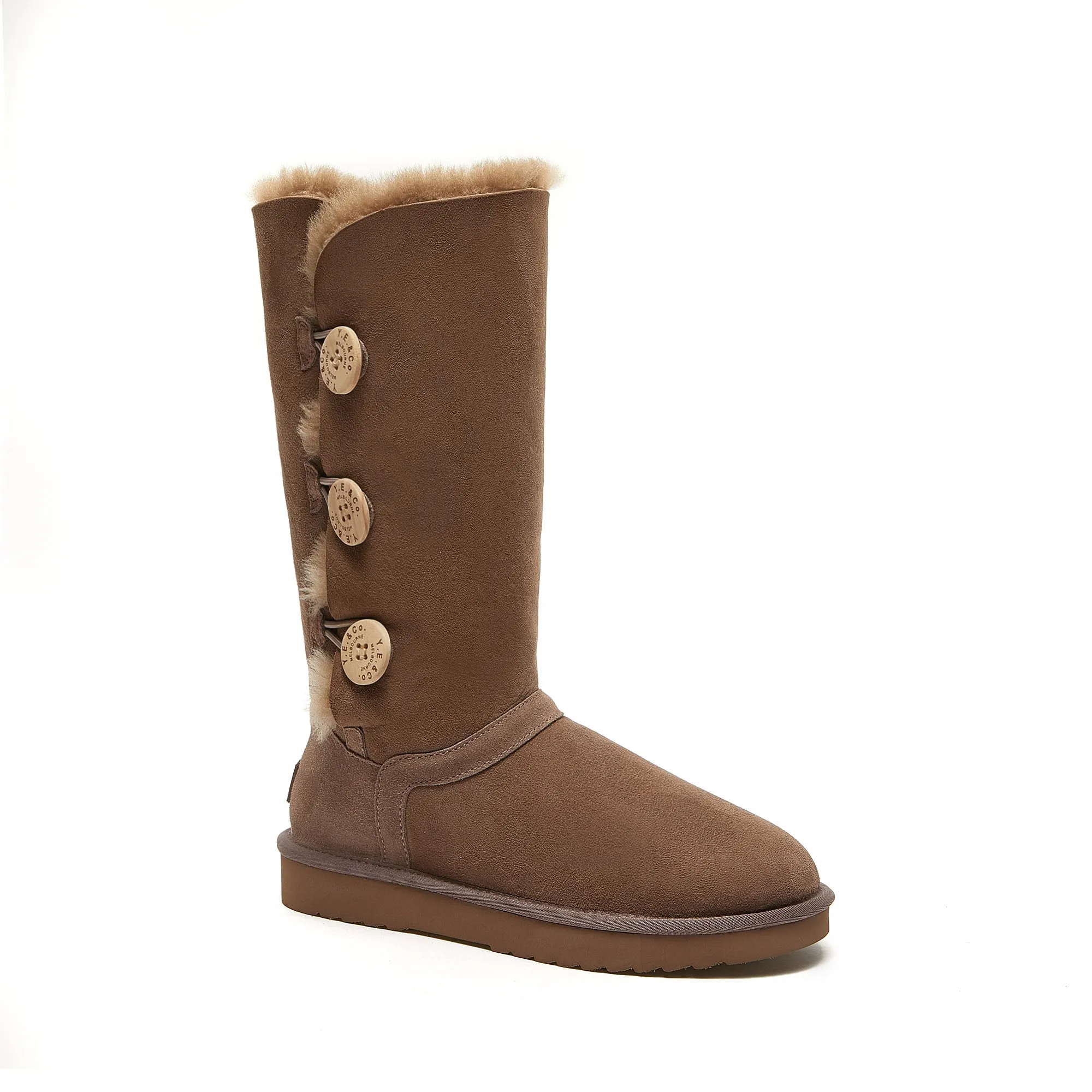 Burleigh - Classic 3 Button Tall Ugg Boot - Australian Merino Sheepskin