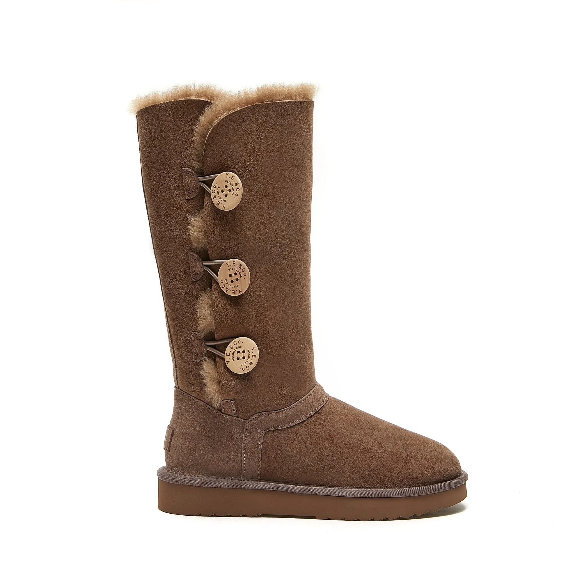 Burleigh - Classic 3 Button Tall Ugg Boot - Australian Merino Sheepskin