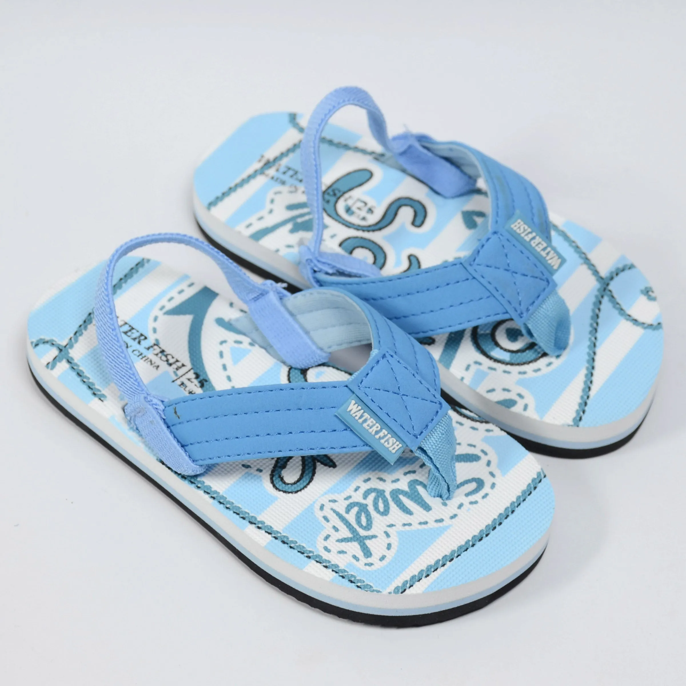 C1623 W-Mark Everyone's Choice Non Slip with Back Strip Sky Blue Flip Flop