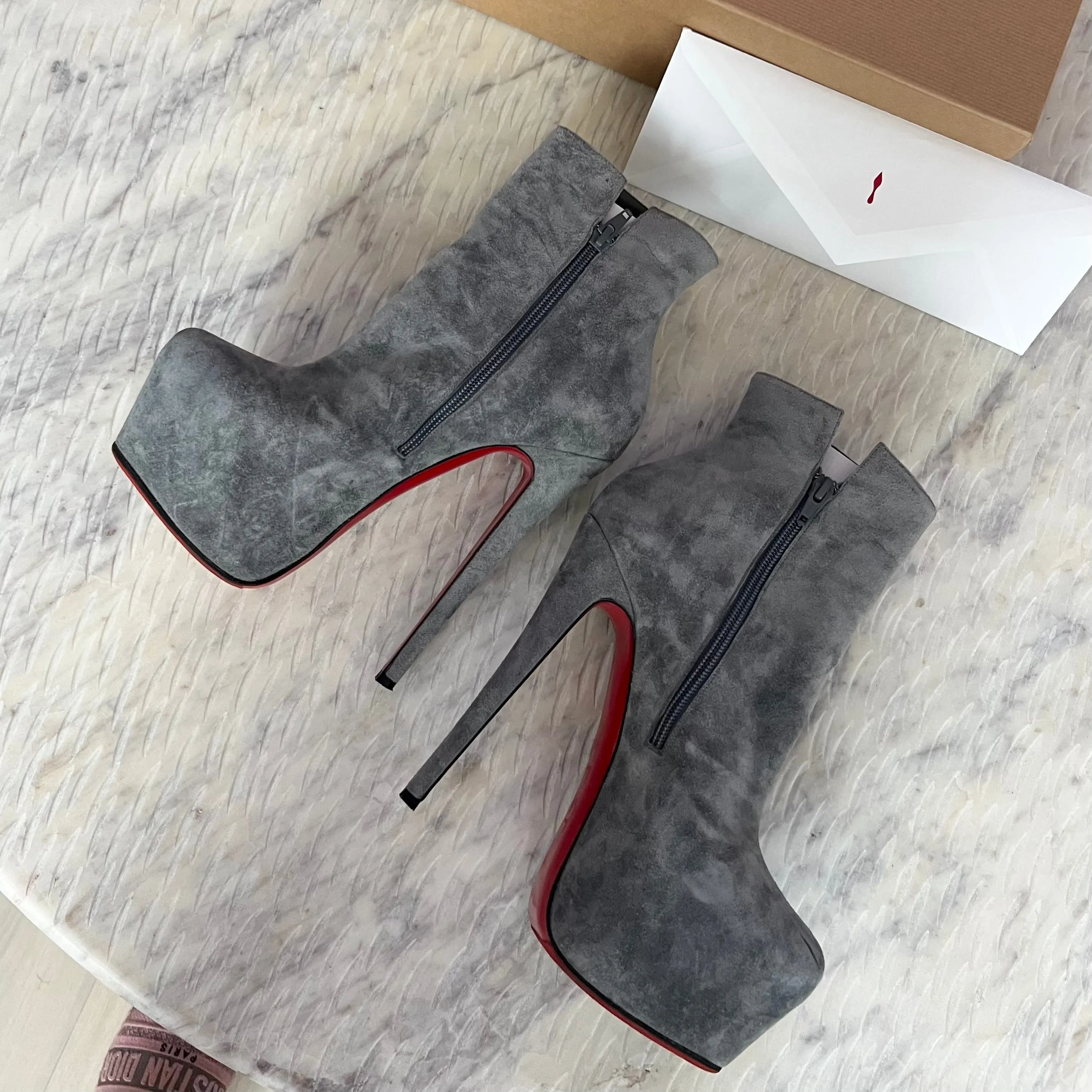 Christian Louboutin Daf Booty 160 Luxury Designer Leather Boots