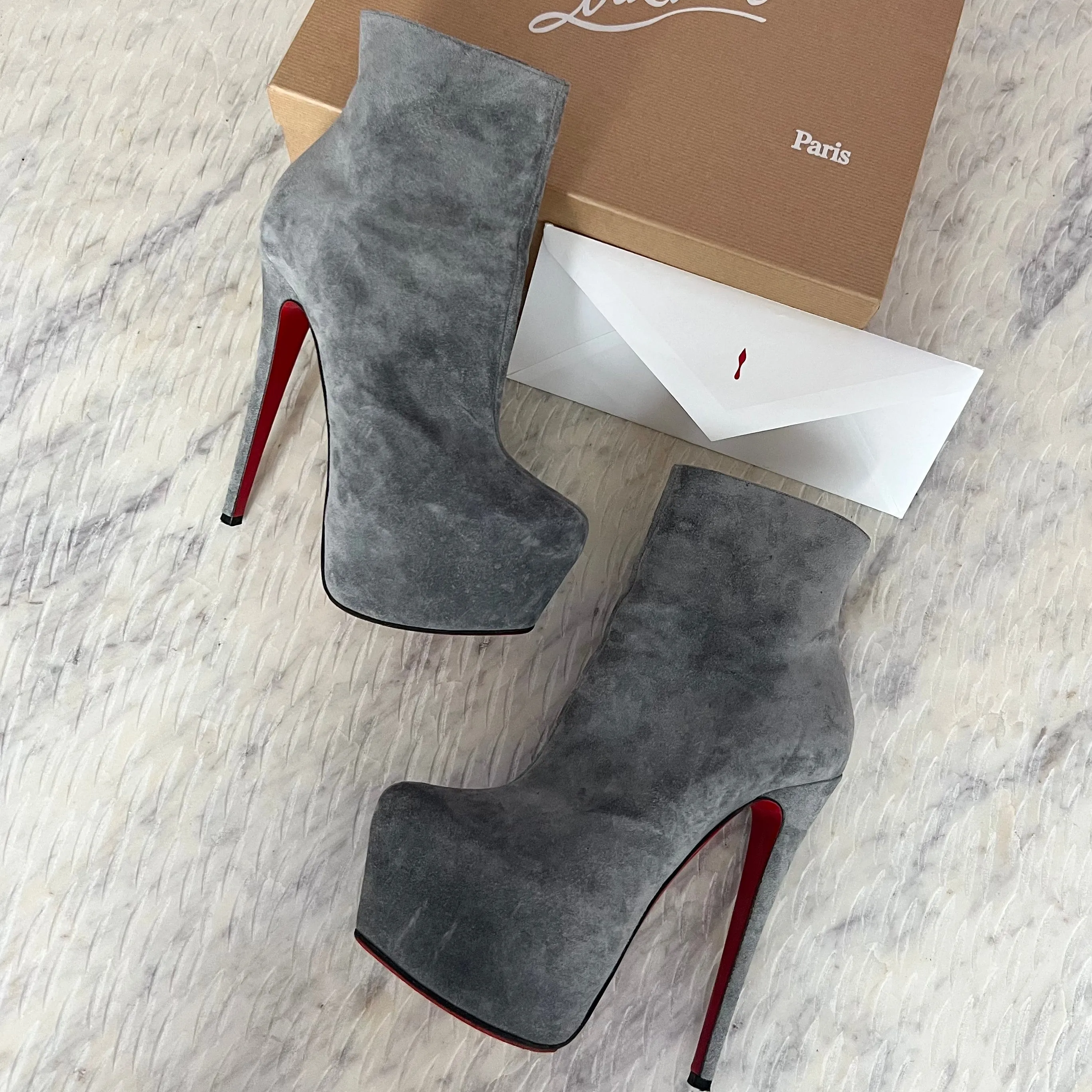 Christian Louboutin Daf Booty 160 Luxury Designer Leather Boots