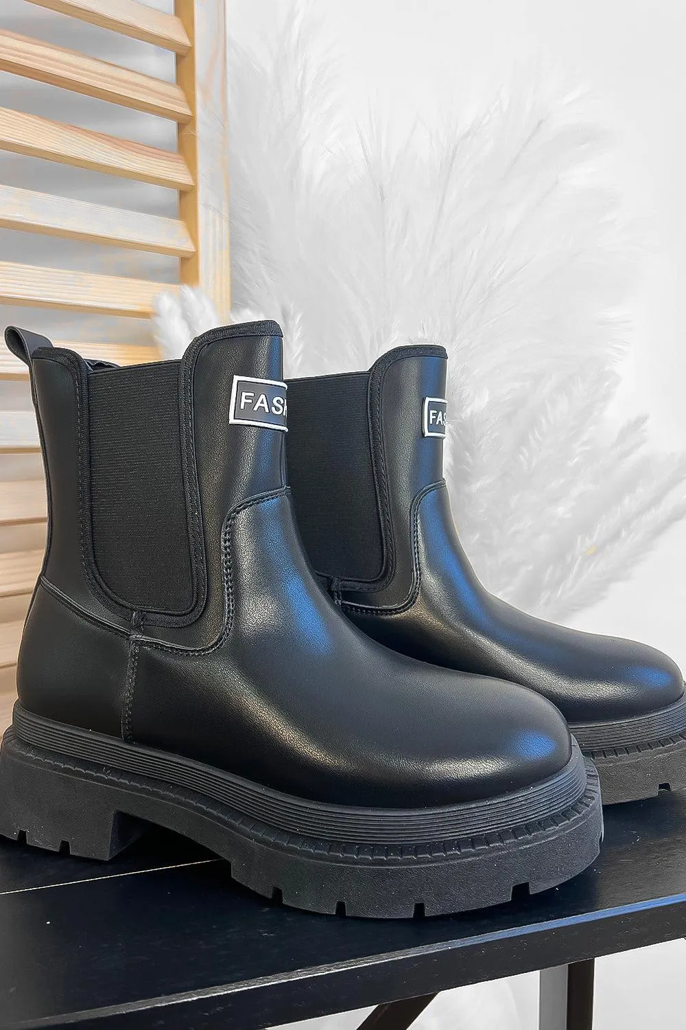 Chunky Sole High Top Chelsea Boots