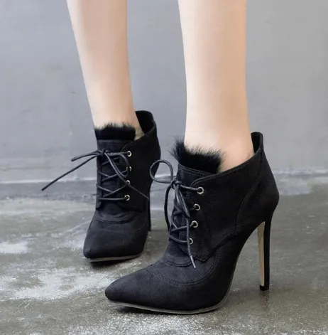 Vibrant Faux Fur Ankle Booties