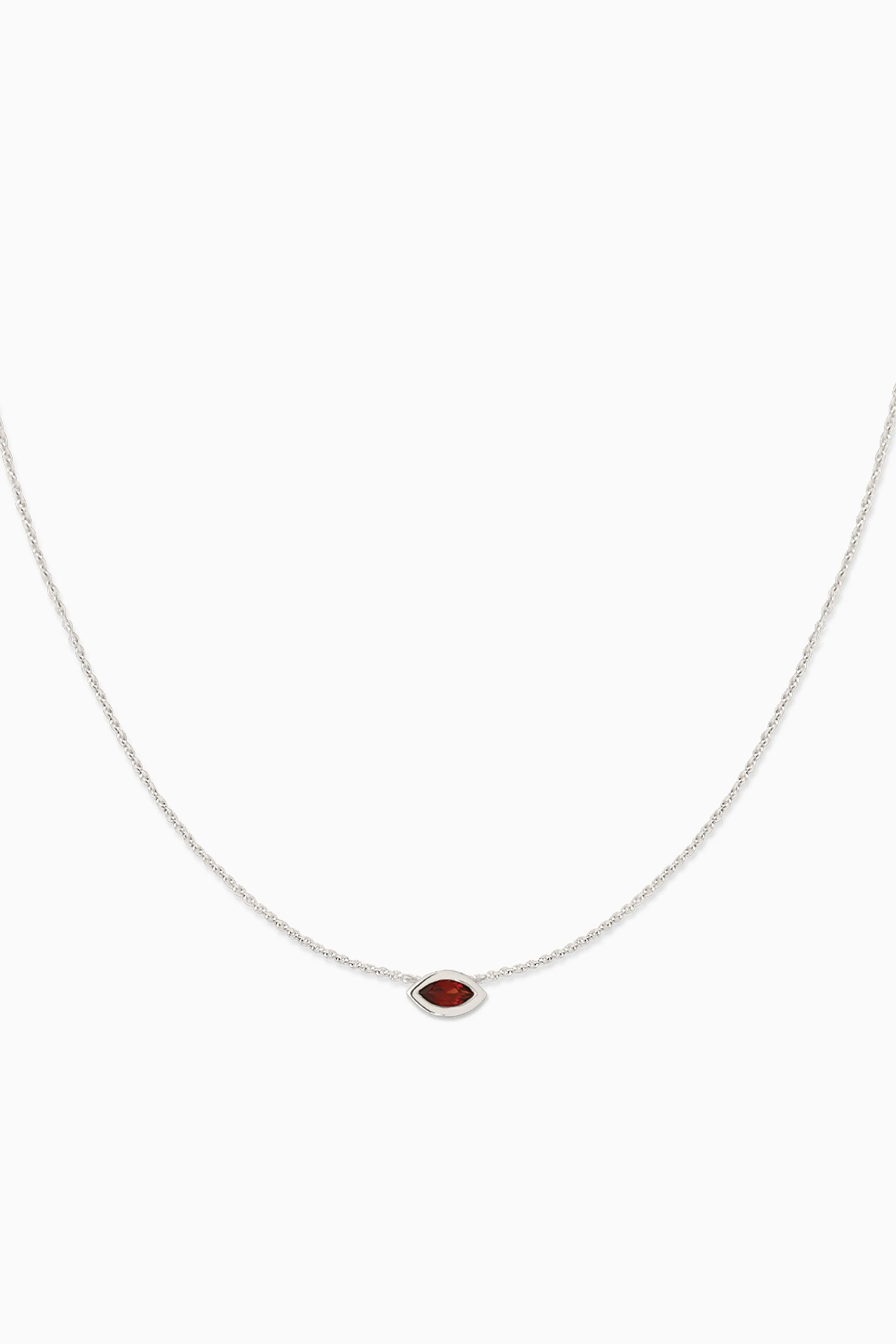 Covet 10kt Gold & Gemstone Birthstone Marquis Necklace