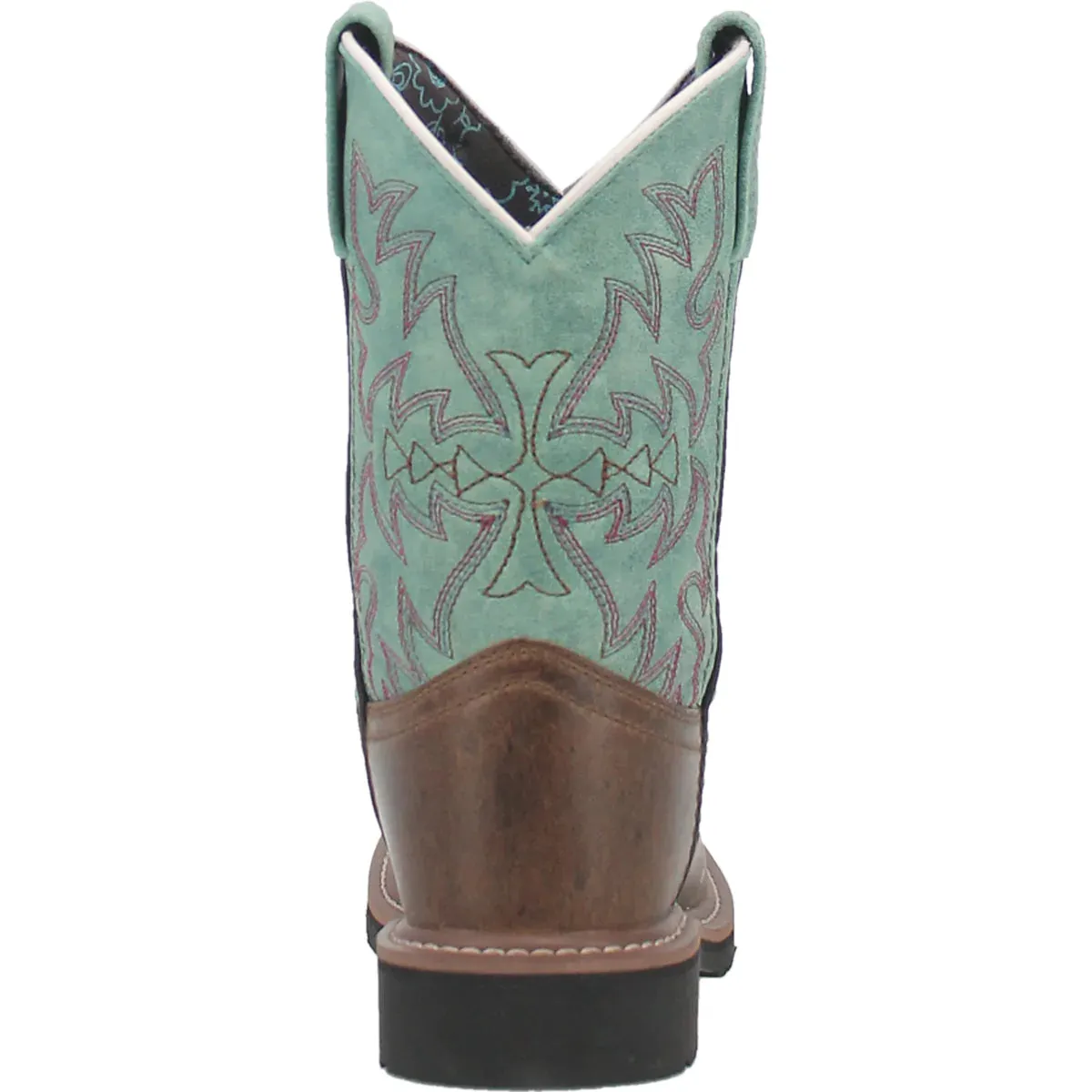 'Dan Post' Children's 8 Nia Western Square Toe - Brown / Turquoise