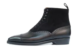 David - MTO - Black Calf / Black Suede - MGF Last - Double Leather Sole