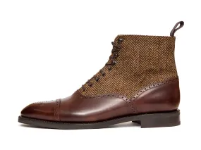 David - MTO - Walnut Museum Calf / Gold Tweed - SEA Last - Double City Rubber Sole