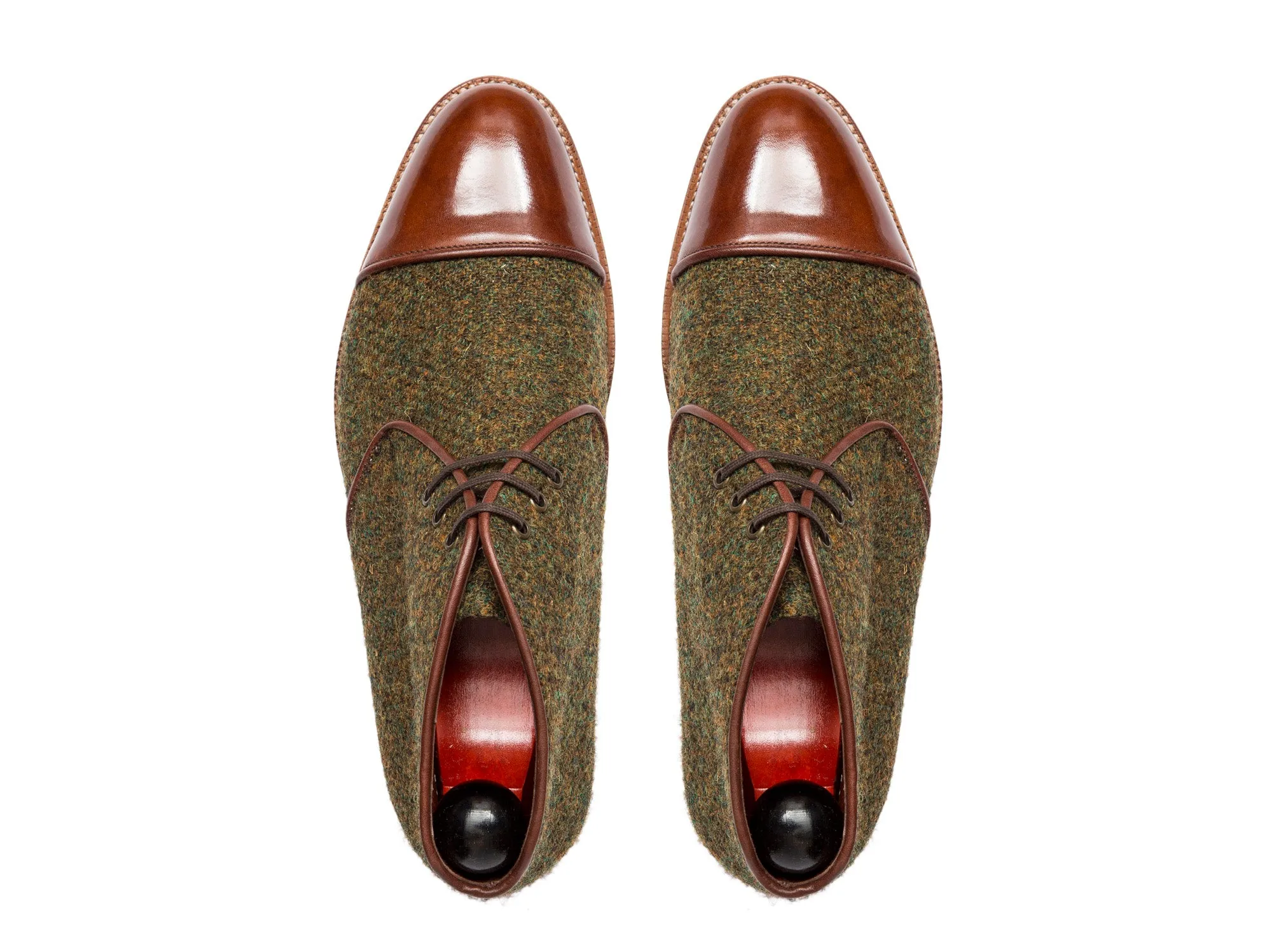 Des Moines - MTO - Mustard Tweed / Gold Museum Calf - TMG Last - Natural Single Leather Sole