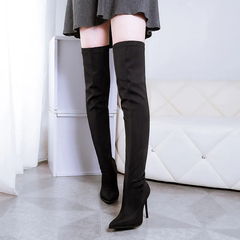 Fairyn Knee High Pencil Heel Boots