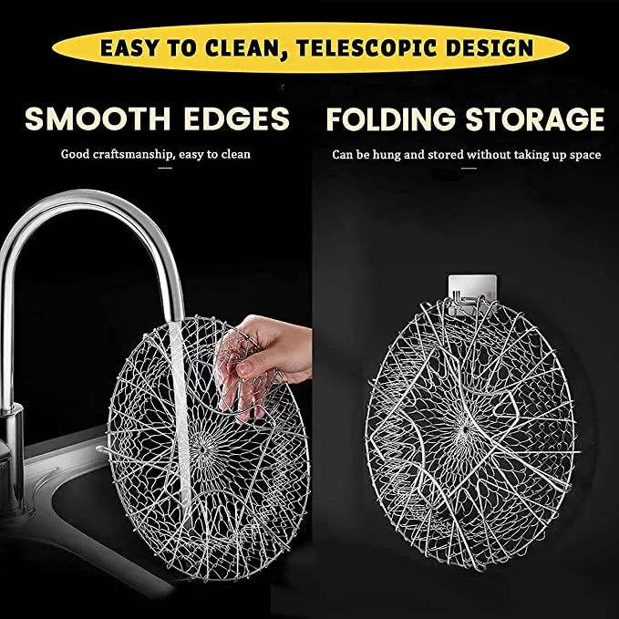 Foldable Stainless Steel Deep Fry Basket