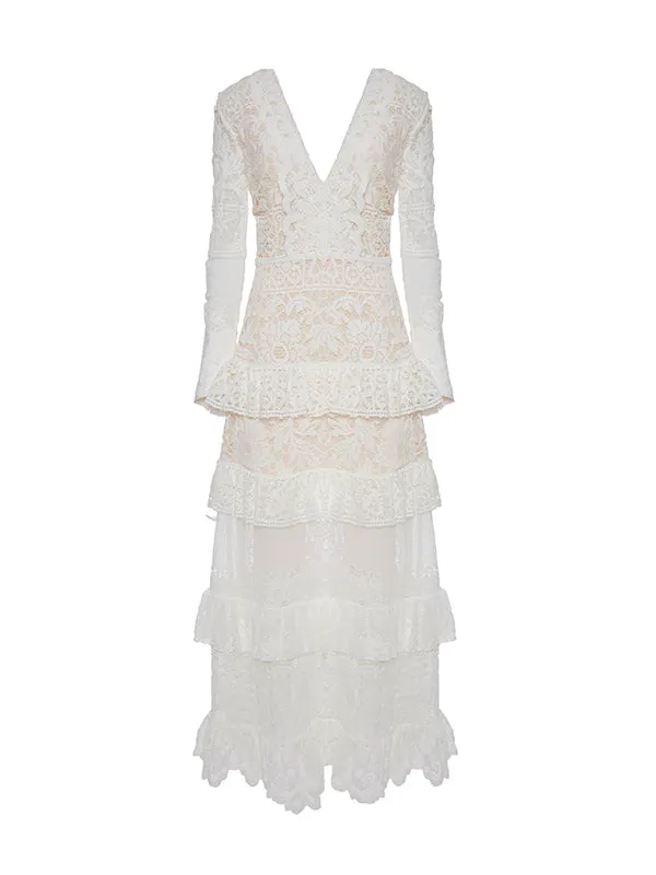 Footloose Lacey Dress in White