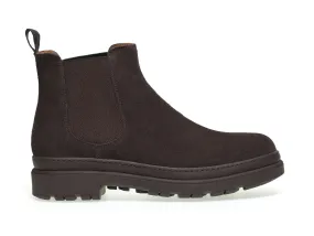 Frau uomo chelsea boots invernali camoscio