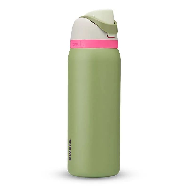 FreeSip 32oz Stainless Steel Water Bottle in Neon Sage