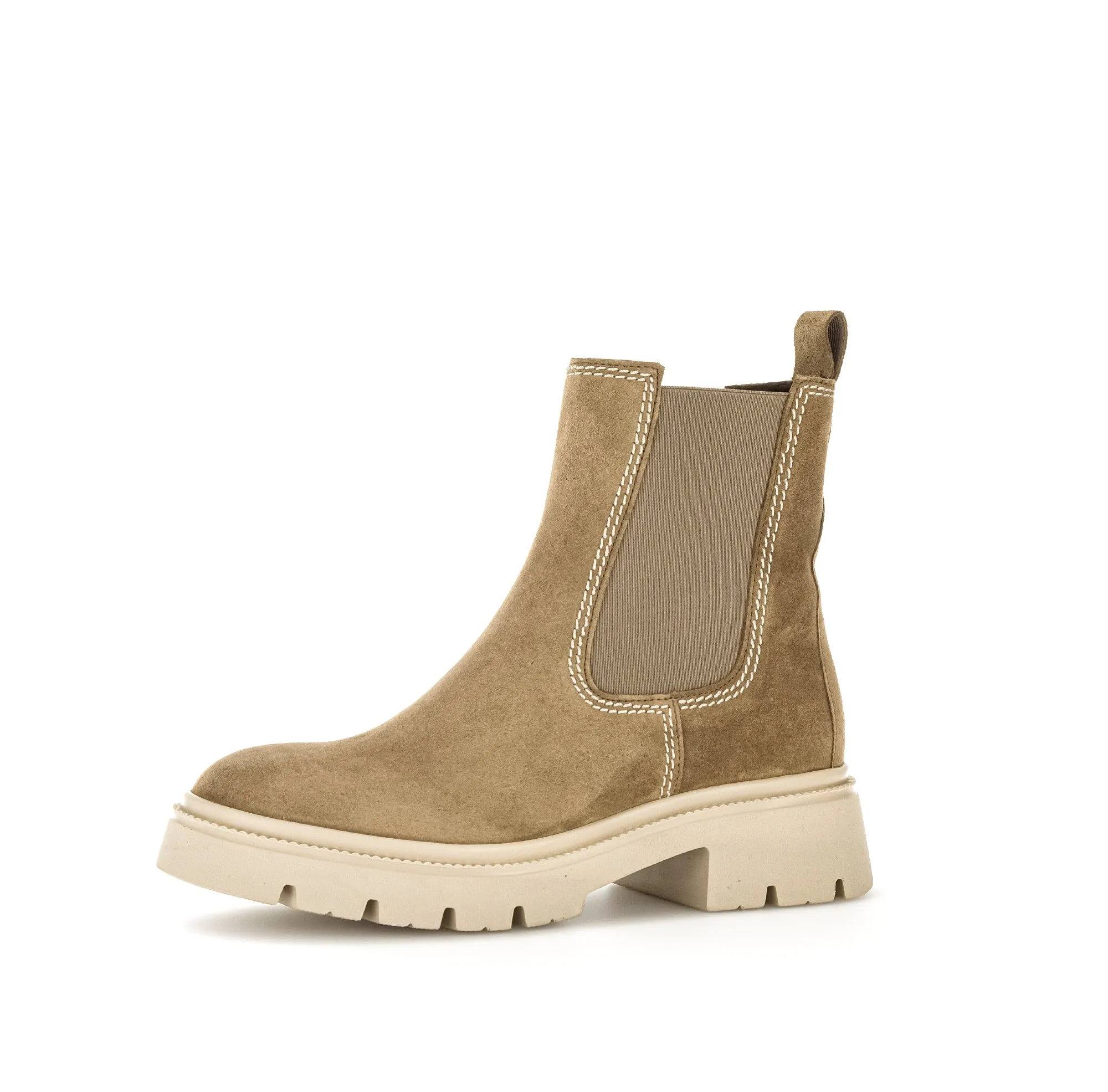 GABOR Camel  Suede Trek Sole Ankle Boot