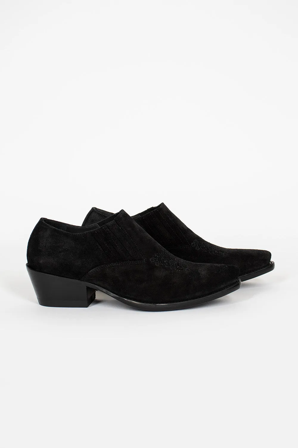 Heeled Papillon Shoe Suede