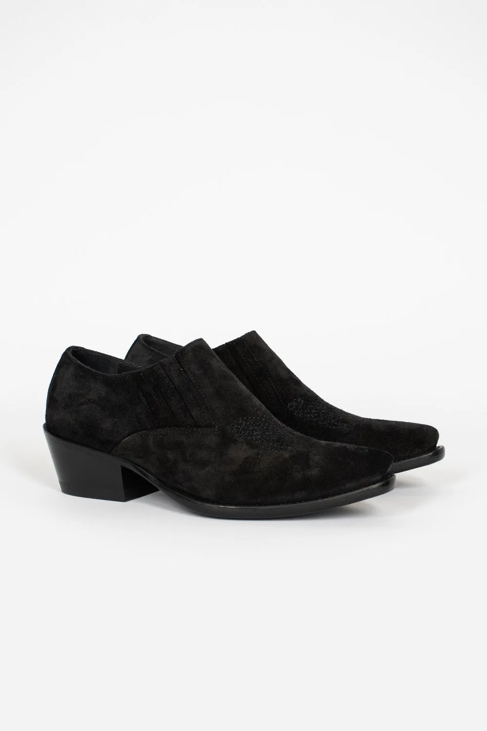 Heeled Papillon Shoe Suede