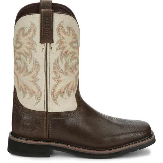 Justin Stampede Men's Driller Copper Cowboy Boots