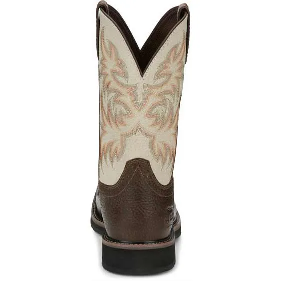 Justin Stampede Men's Driller Copper Cowboy Boots