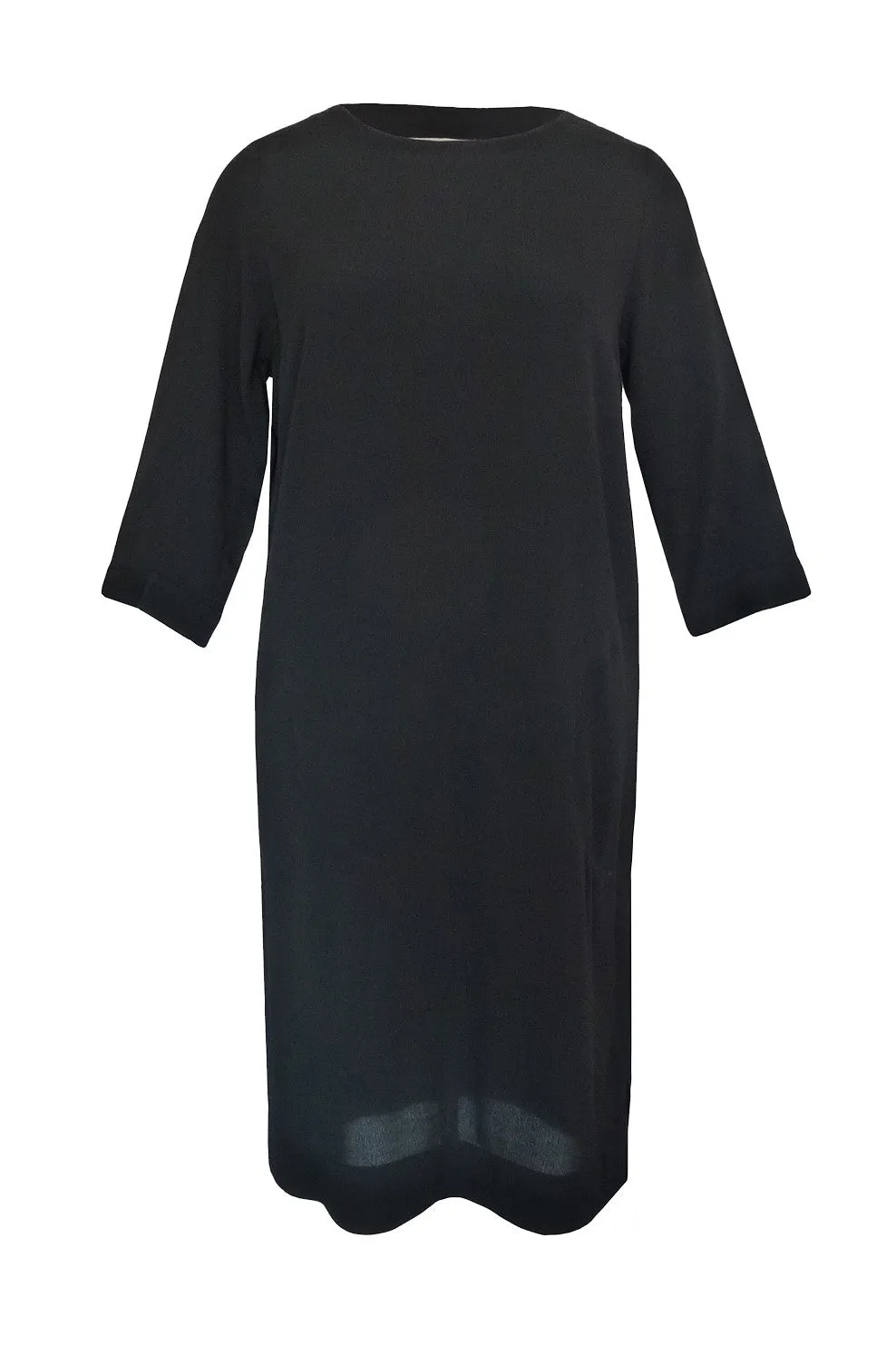 Margot Mid Sleeve Black Sheer Shift Dress