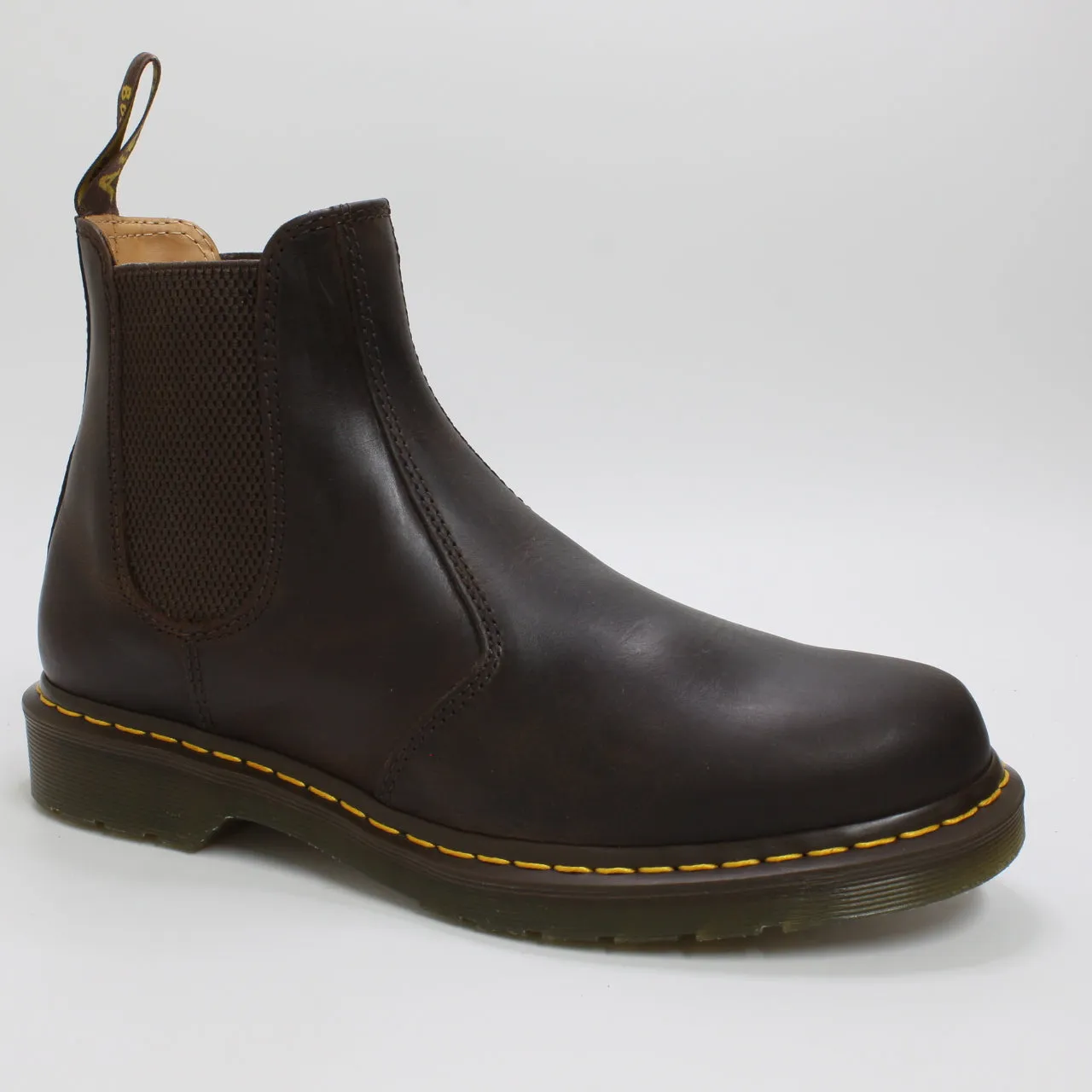 Mens Dr. Martens 2976 Chelsea Boots Dark Brown Crazy Horse