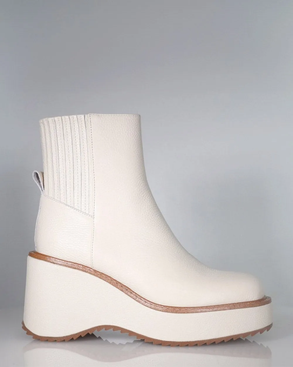 Minx Tokyo Ivory Leather Ankle Boot