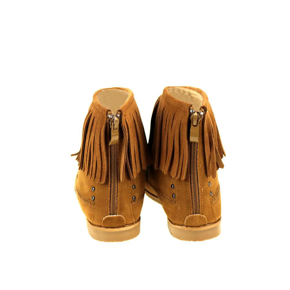 Montana West Hair-On Cowhide Western Booties