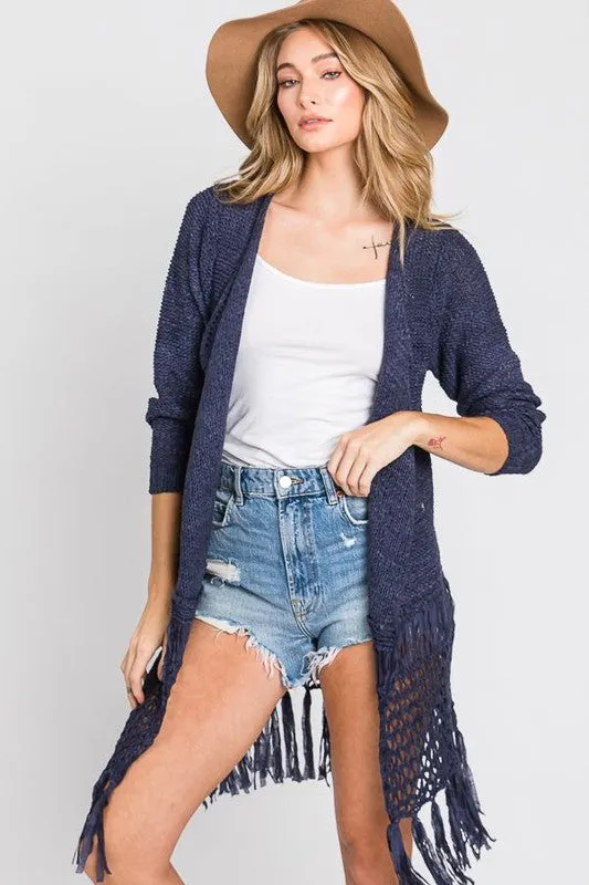 Ocean Girl Fringe Cardigan