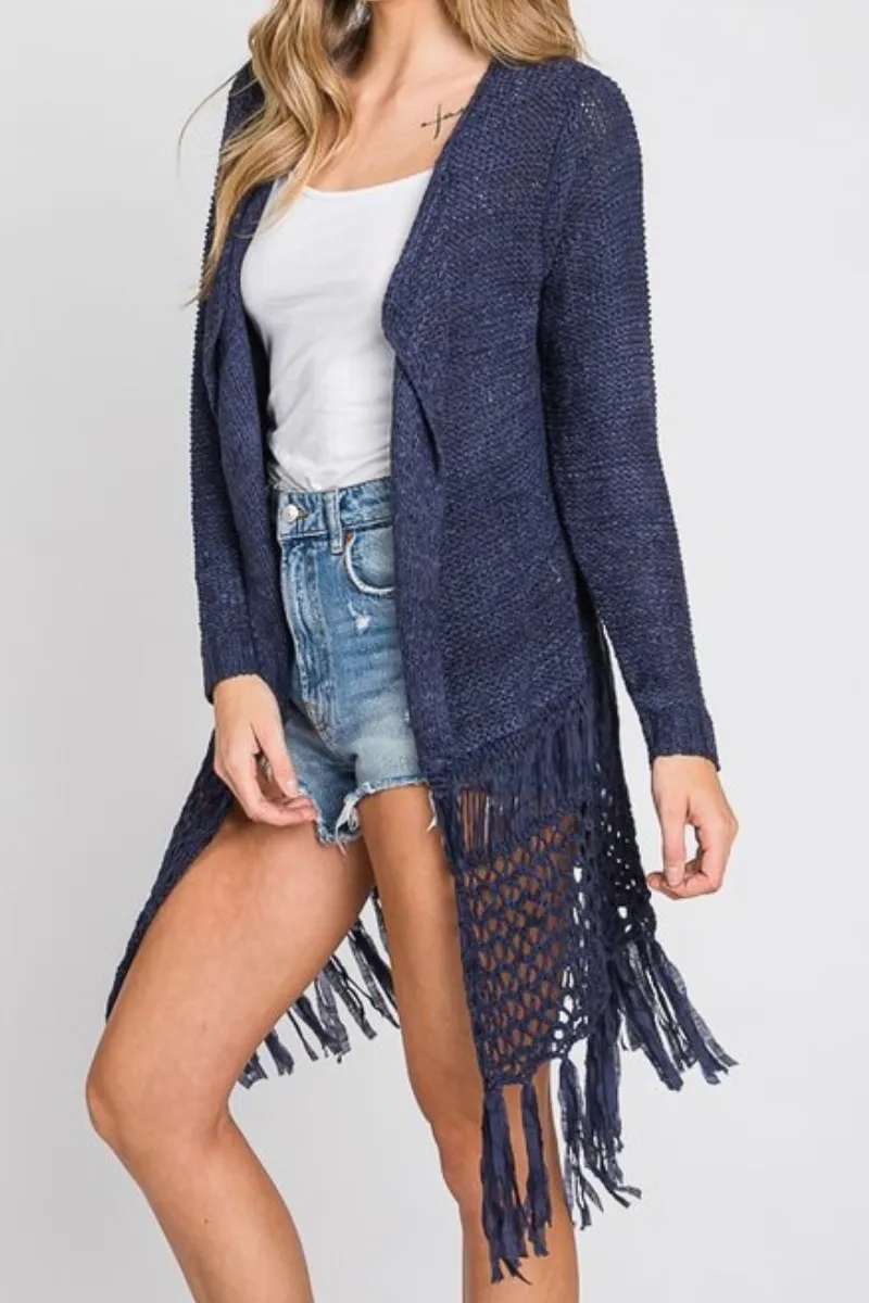 Ocean Girl Fringe Cardigan