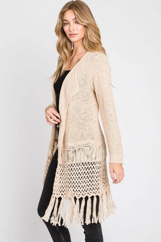 Ocean Girl Fringe Cardigan