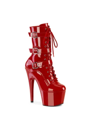 Pleaser USA Adore-1043 7inch Pleaser Boots - Patent Red