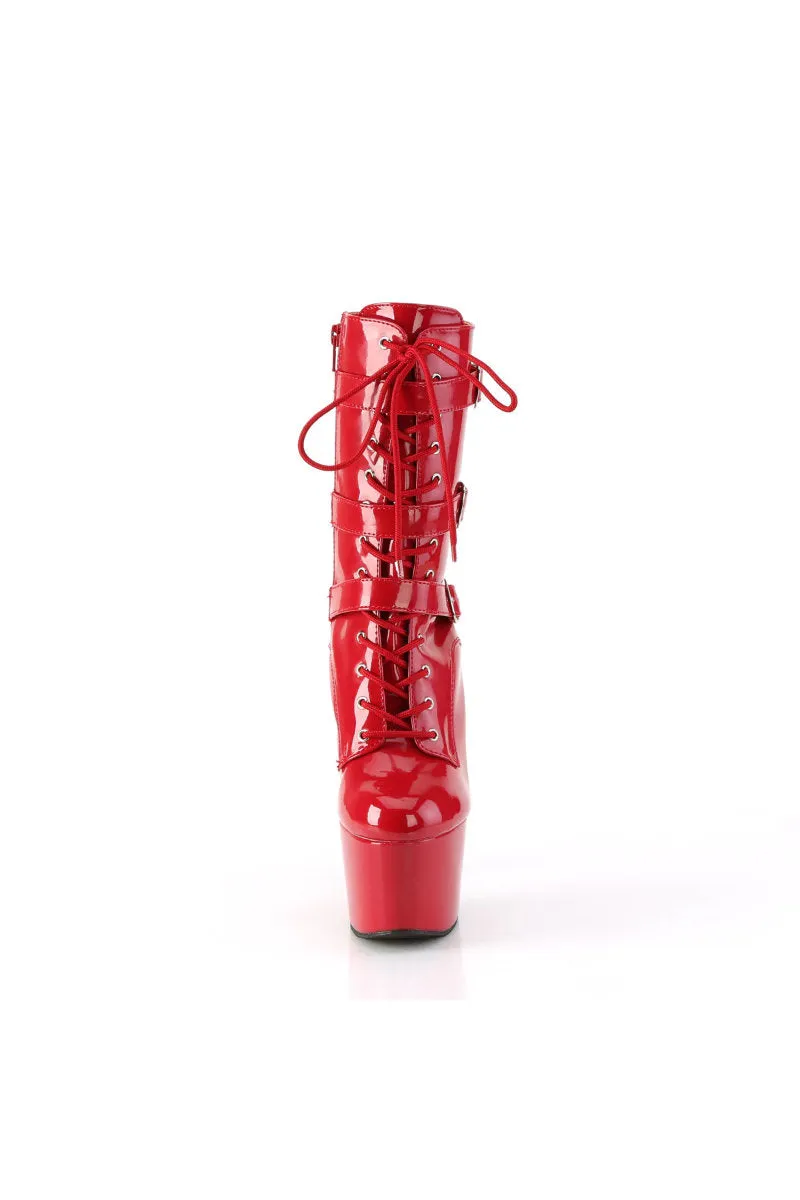 Pleaser USA Adore-1043 7inch Pleaser Boots - Patent Red