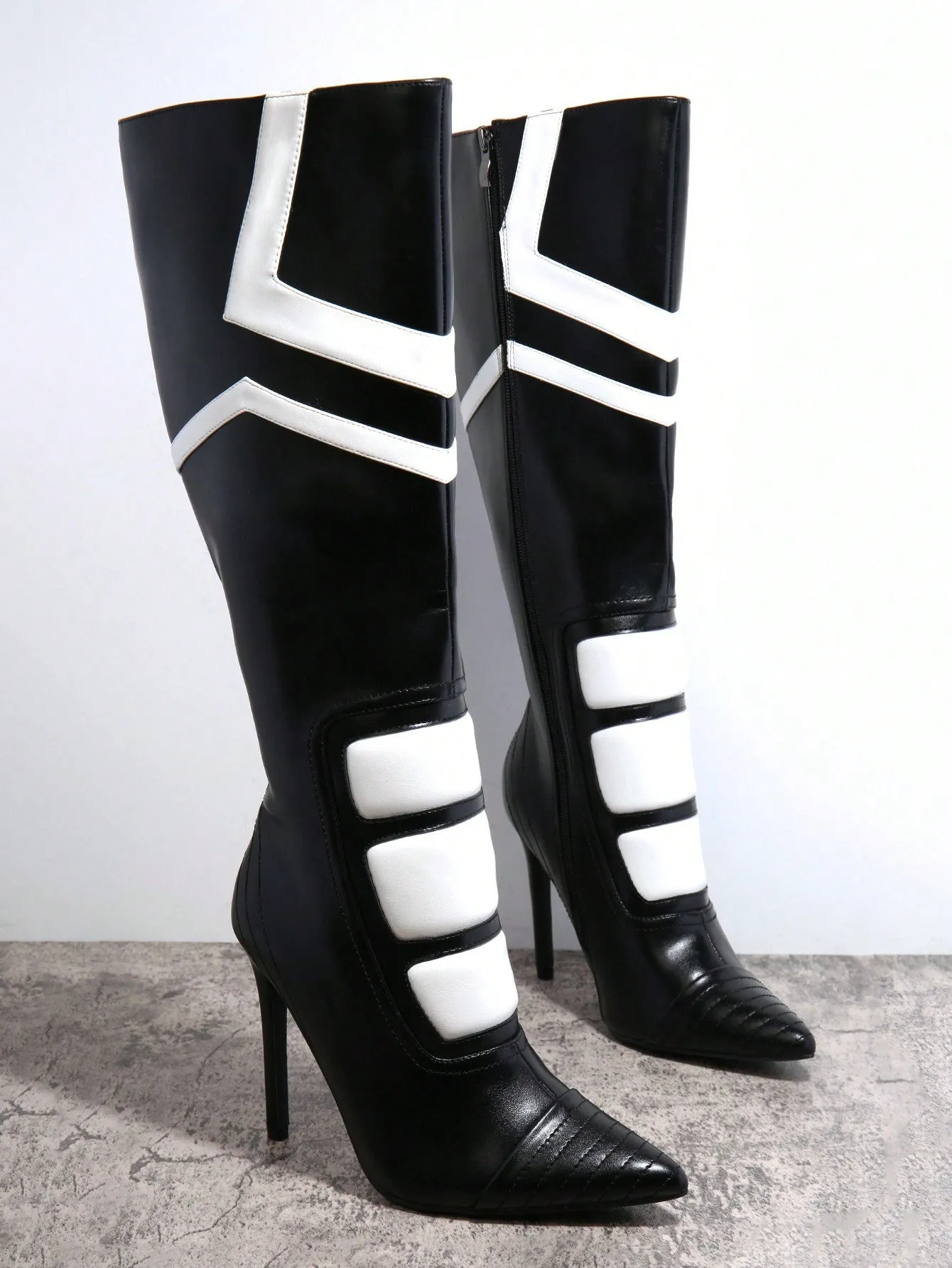 Point Toe High Heel Knee-High Boots