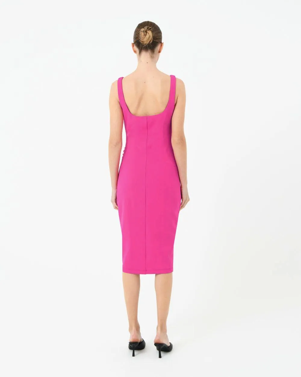 Rae Side-Gathered Dress - Pink