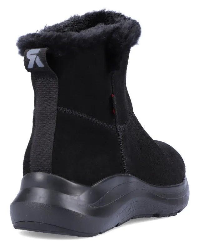 Rieker Evolution 42170-00 Womens Leather Warm Lined Ankle Boot