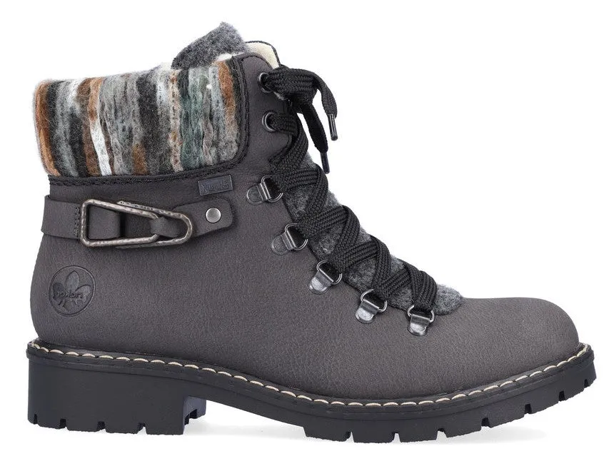 Rieker Y9131 Womens Warm Lined Winter Ankle Boot