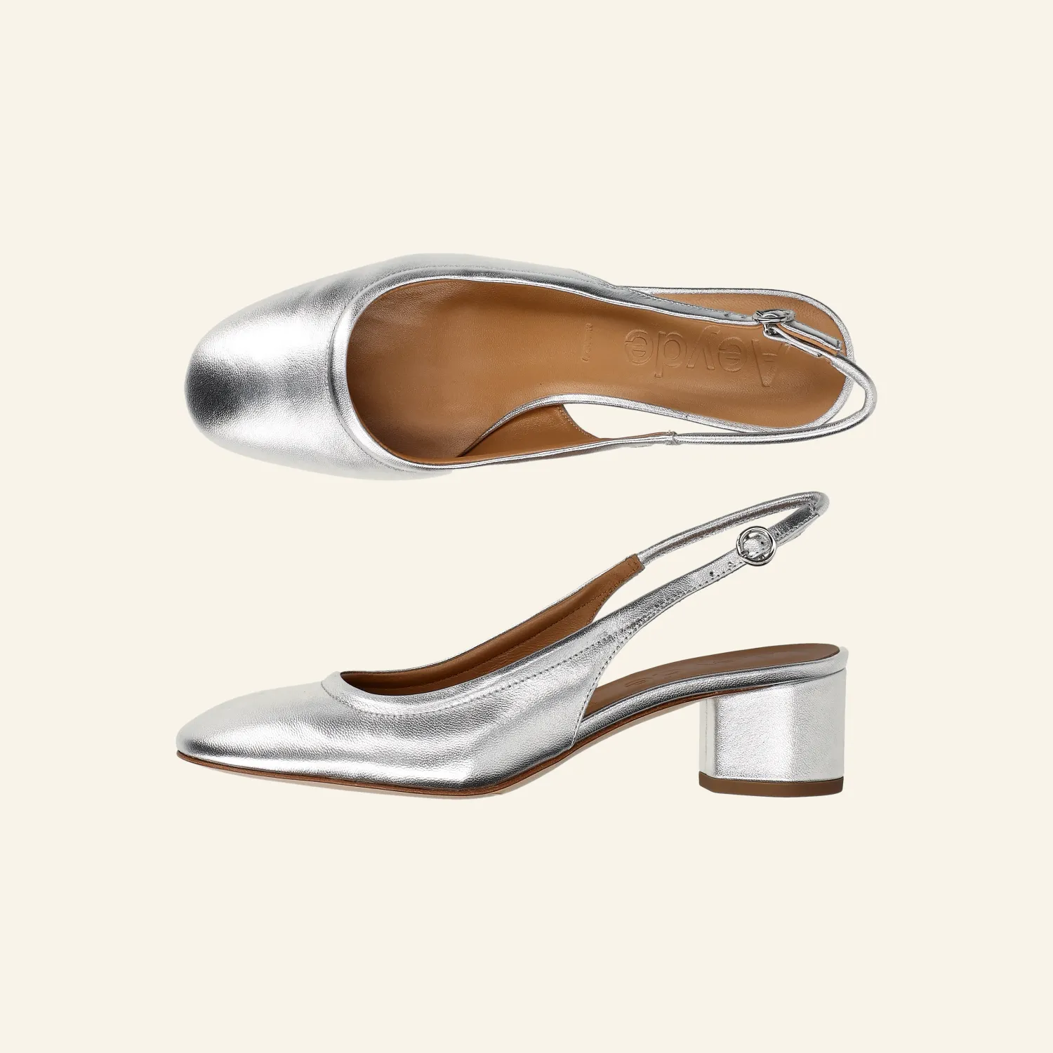 ROMY | Laminated Nappa Leather Silver