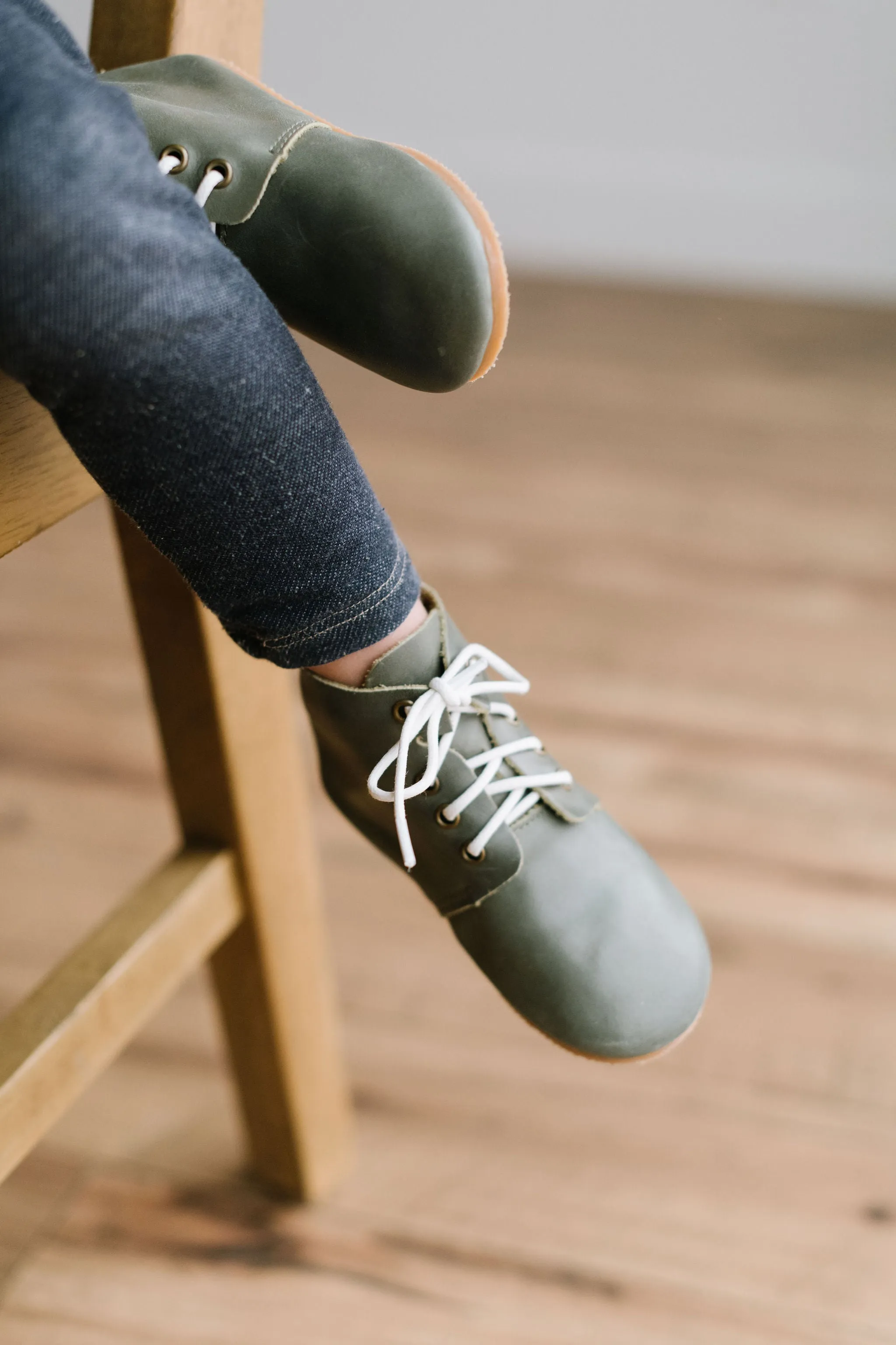 Sage - High Top Oxfords - Hard Sole