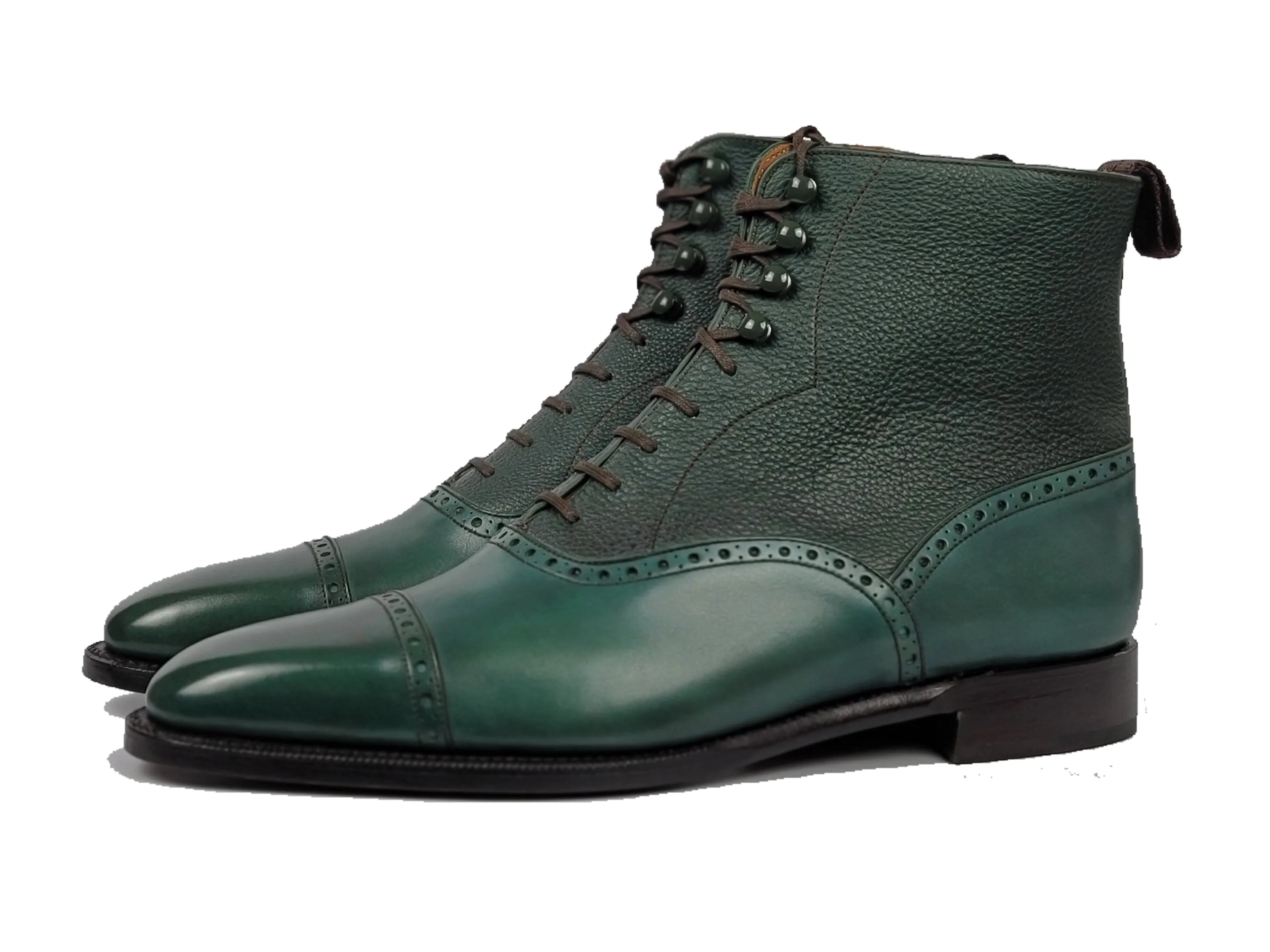 Seaview - MTO - Forest Green Calf / Green Soft Grain - LPB Last - Single Leather Sole