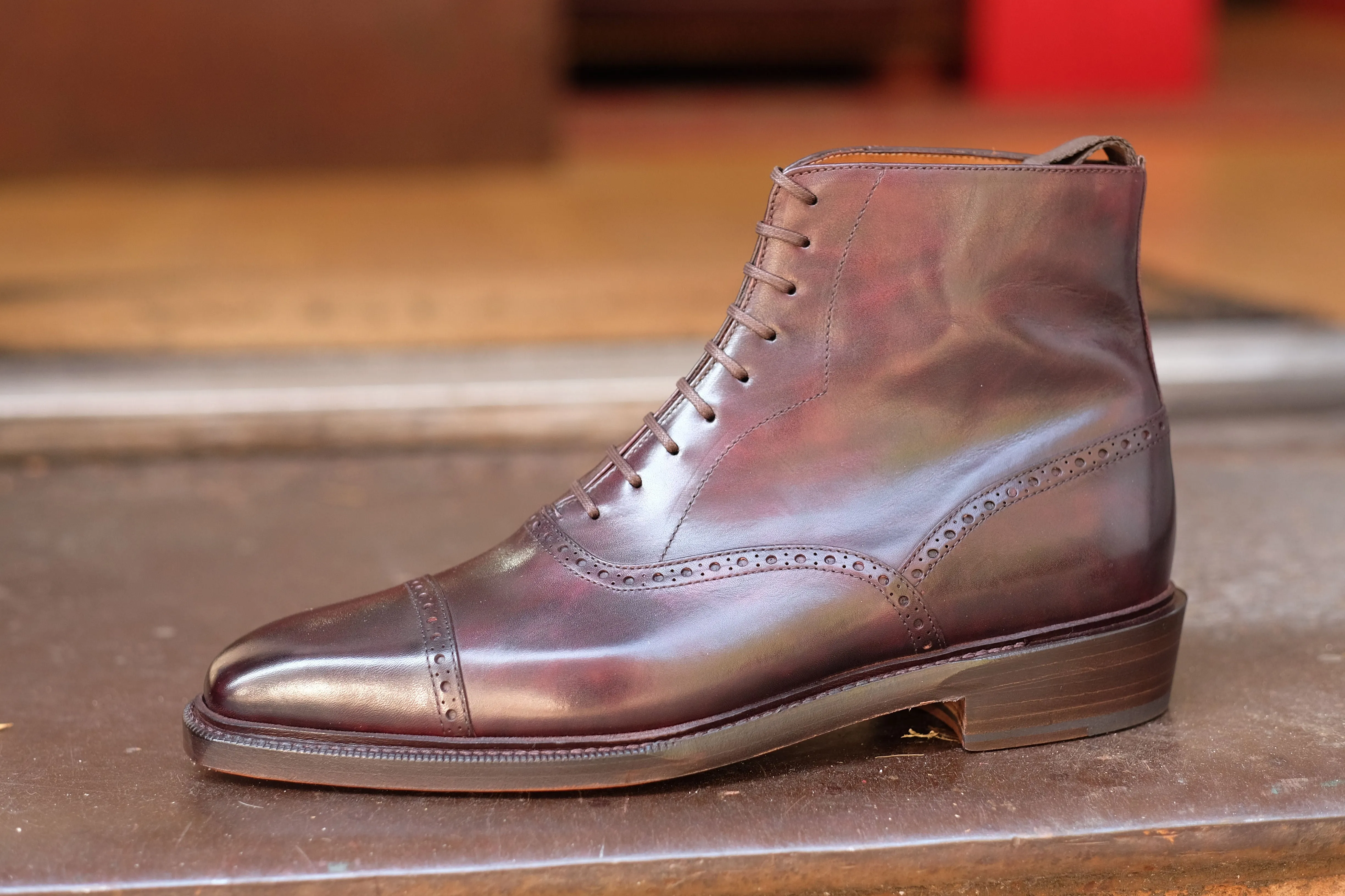 Seaview - MTO - Plum Museum Calf - MGF Last - Double Leather Sole - Storm Welt