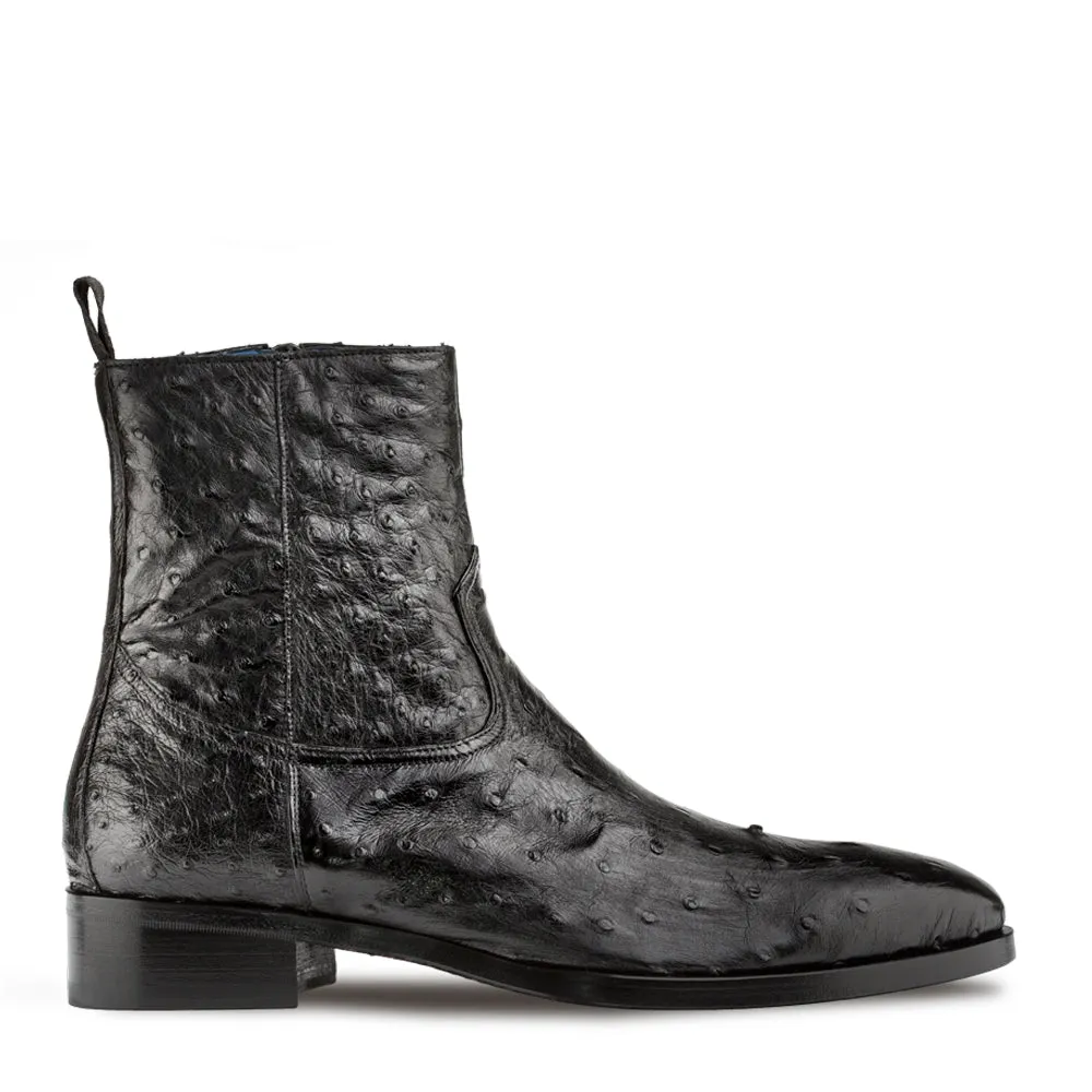 Straight-Heel Ostrich Boot