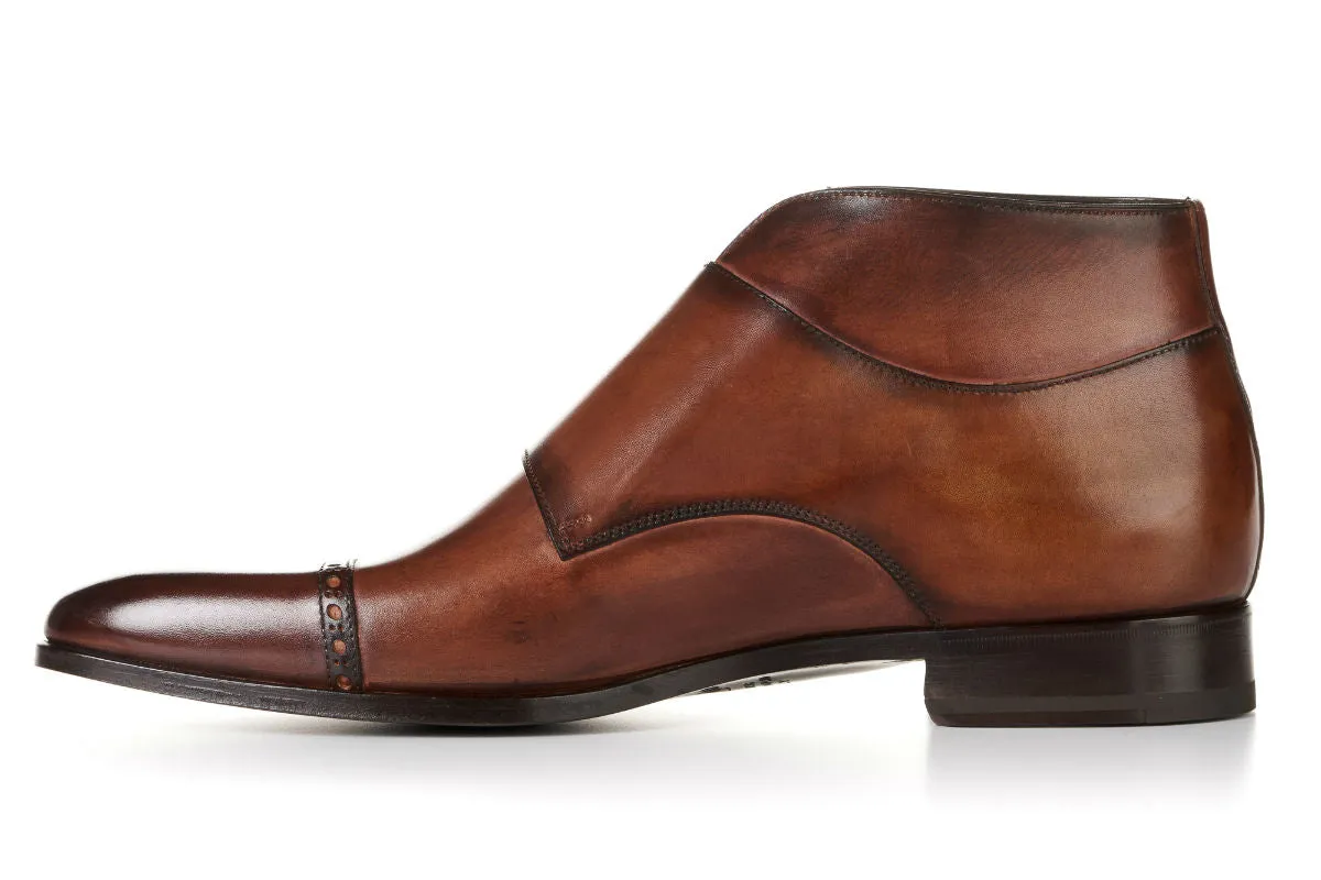 The Heston Double Monk Strap Boot - Brown