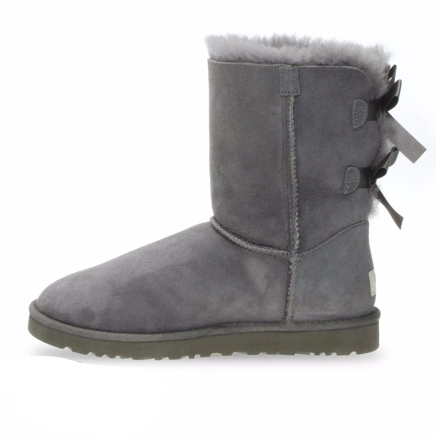 UGG Bailey Bow Grey Boots - Women's