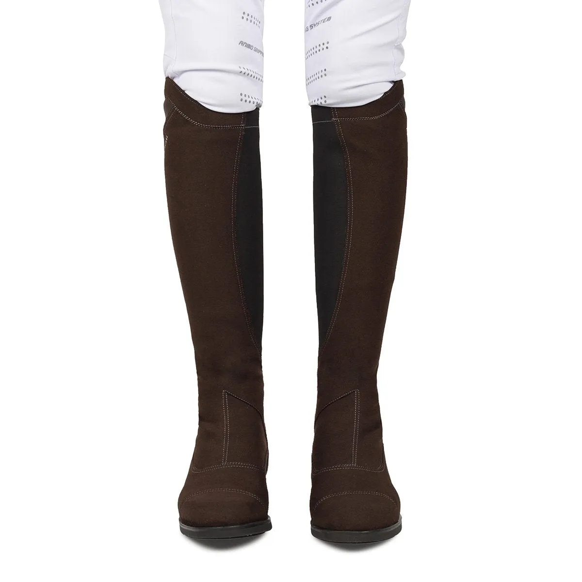 Urbino Vegan Suede<br>Brown riding boots [34 - 39]