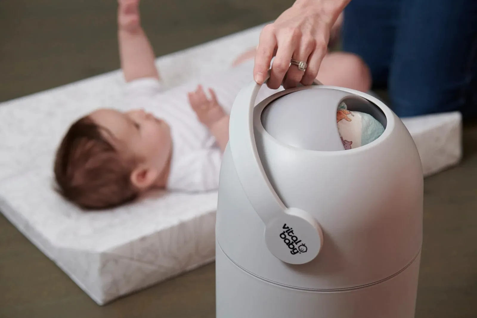 Vital Baby Hygiene Odour Trap Nappy Disposal System - Cool Grey